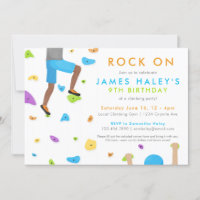 Invitación a la fiesta de cumpleaños de escalada e