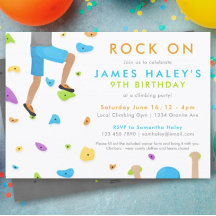 Invitación a la fiesta de cumpleaños de escalada e