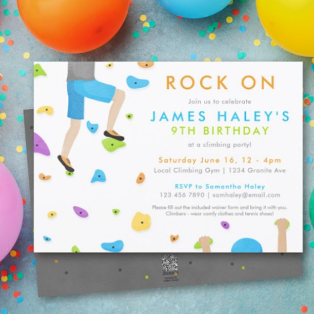 Invitación a la fiesta de cumpleaños de escalada e (Subido por el creador)