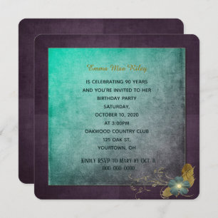 Invitación a la fiesta de cumpleaños de estilo vin