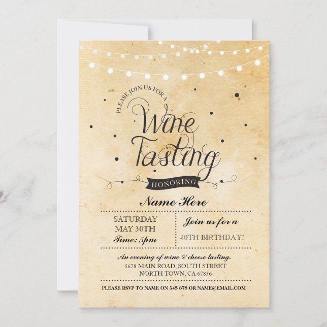 Invitación a la fiesta de cumpleaños de evaluación (Anverso)
