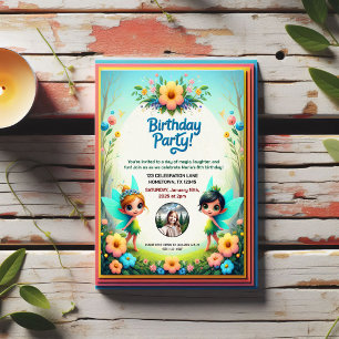 Invitación a la fiesta de cumpleaños de Fairy Gard