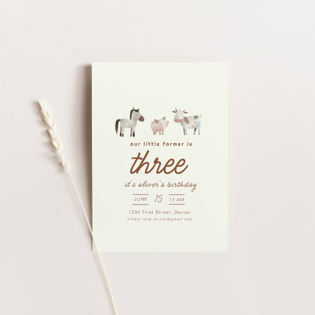 Invitación a la fiesta de cumpleaños de Farm Ranch (Subido por el creador)