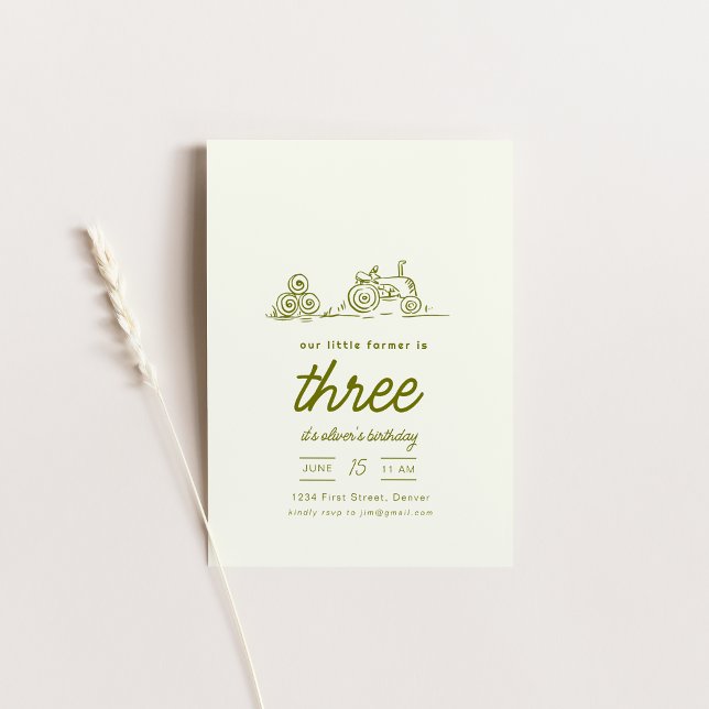 Invitación a la fiesta de cumpleaños de Farm Ranch (Subido por el creador)