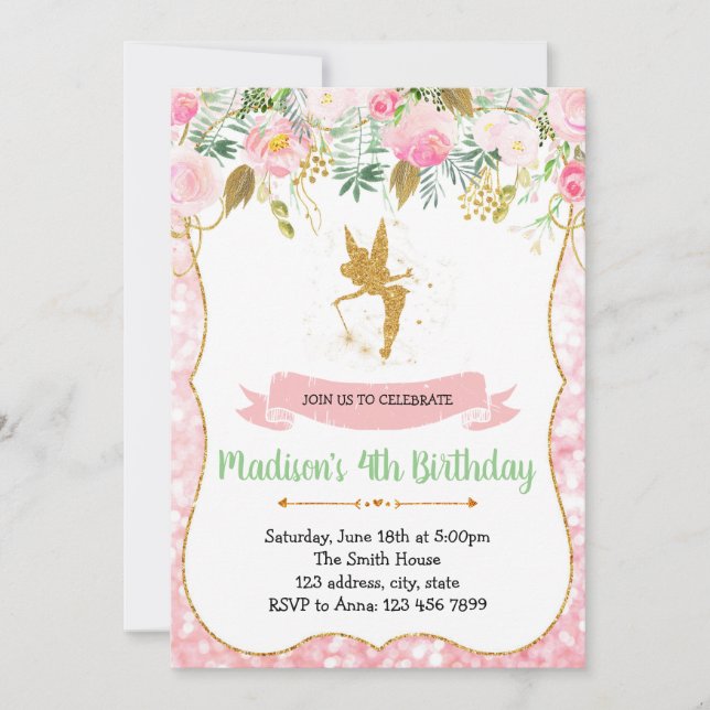 Invitación a la fiesta de cumpleaños de Feria (Anverso)