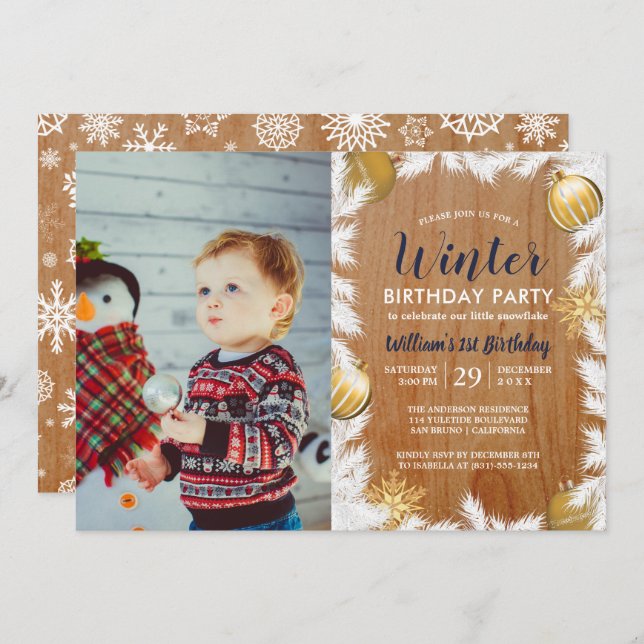 Invitación a la fiesta de cumpleaños de Festividad (Anverso / Reverso)