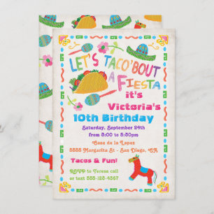 Invitación a la fiesta de cumpleaños de Fiesta Mex