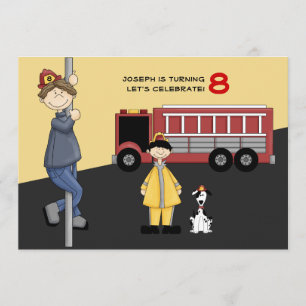 Invitación a la fiesta de cumpleaños de Fireman