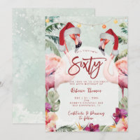 Invitación a la fiesta de cumpleaños de flamingo t