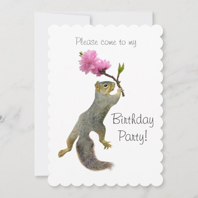 Invitación a la fiesta de cumpleaños de flor de ar (Anverso)