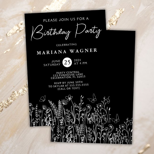 Invitación a la fiesta de cumpleaños de Flores Sil (Subido por el creador)