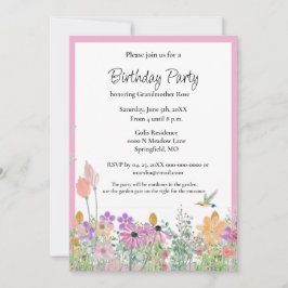 Invitación a la fiesta de cumpleaños de Flores Sil