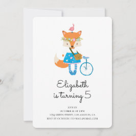 Invitación a la fiesta de cumpleaños de Fox. Chica