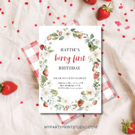 Invitación a la Fiesta de Cumpleaños de Fresa Edit
