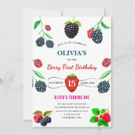 Invitación a la fiesta de cumpleaños de fresa y fr