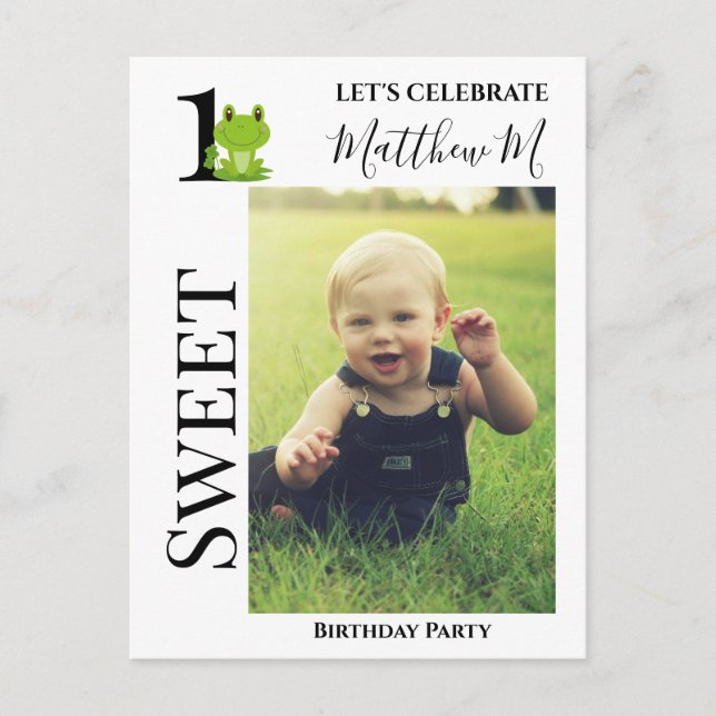 Invitación a la fiesta de cumpleaños de Frog (Anverso)