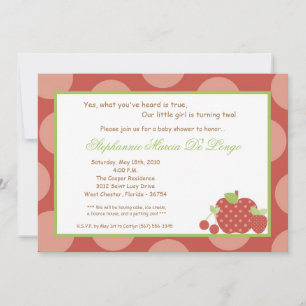 Invitación a la fiesta de cumpleaños de frutas fre