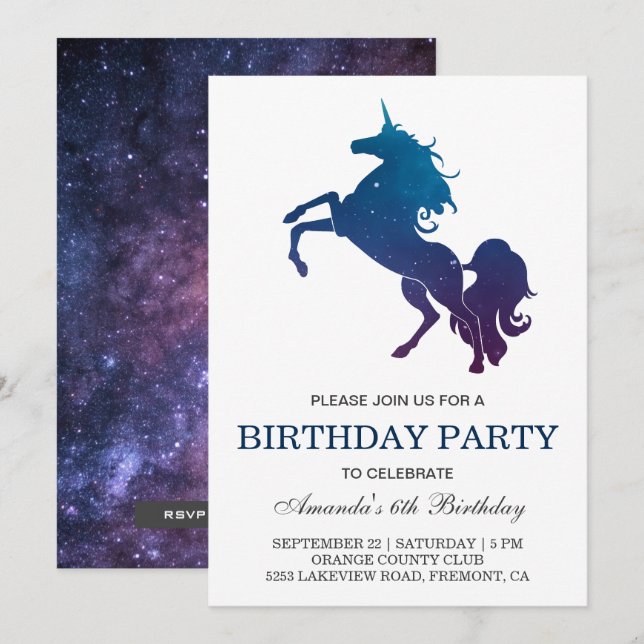 Invitación a la fiesta de cumpleaños de Galaxy Spa (Anverso / Reverso)