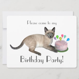 Invitación a la fiesta de cumpleaños de gatitos si