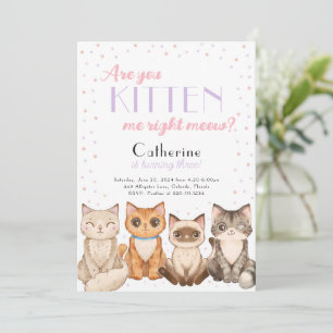 Invitación a la fiesta de cumpleaños de gatos de g