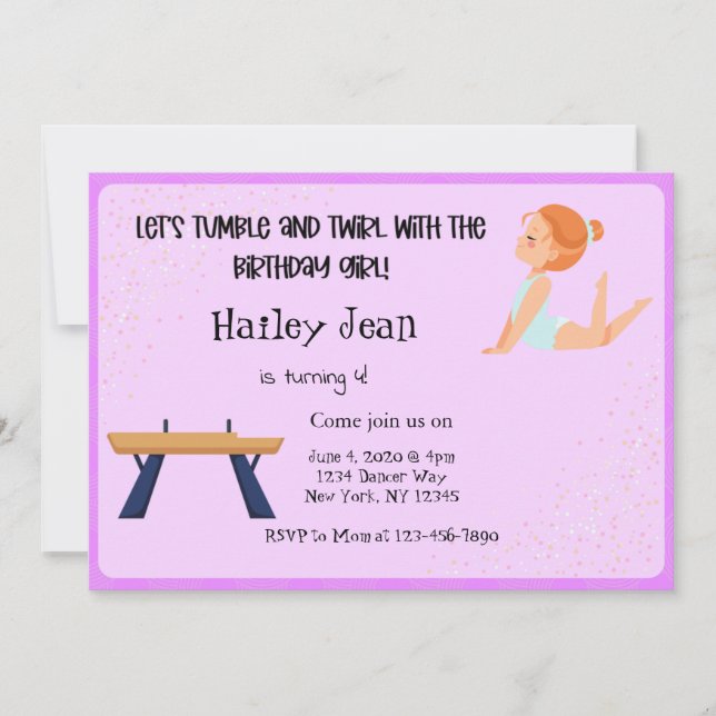 Invitación a la fiesta de cumpleaños de Gimnasia (Anverso)