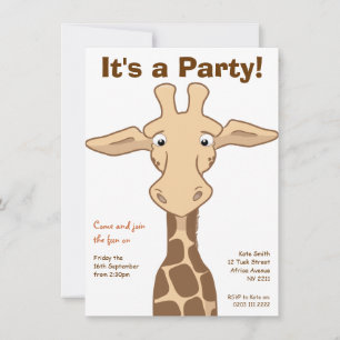 Invitación a la fiesta de cumpleaños de Giraffe