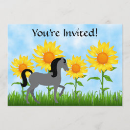 Invitación a la fiesta de cumpleaños de girasol y