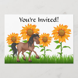 Invitación a la fiesta de cumpleaños de girasol y