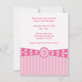 Invitación a la fiesta de cumpleaños de Girly
