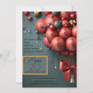Invitación a la fiesta de cumpleaños de Globo Rojo