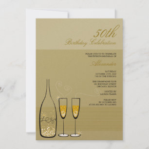Invitación a la fiesta de cumpleaños de Gold Champ