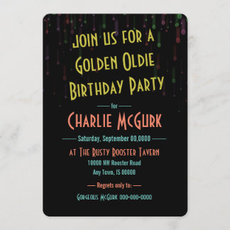 Invitación a la fiesta de cumpleaños de Golden Old