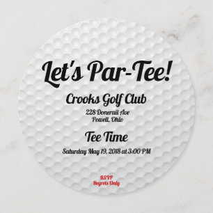 Invitación a la fiesta de cumpleaños de Golf Ball