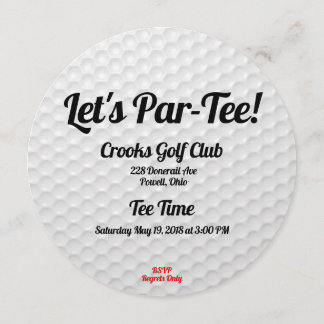 Invitación a la fiesta de cumpleaños de Golf Ball