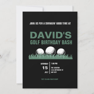 Invitación a la fiesta de cumpleaños de golf para 