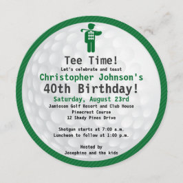 Invitación a la fiesta de cumpleaños de golfball G