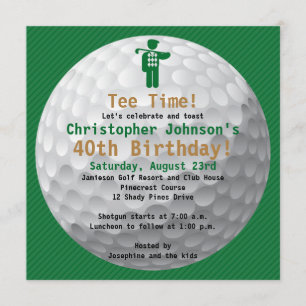 Invitación a la fiesta de cumpleaños de golfball G