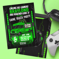Invitación a la fiesta de cumpleaños de Green Game