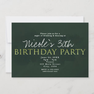 Invitación a la fiesta de cumpleaños de Green Mode