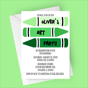 Invitación a la fiesta de cumpleaños de Green Ombr