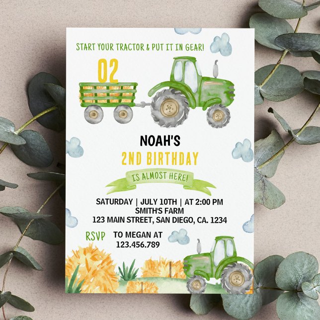 Invitación a la fiesta de cumpleaños de Green Trac (Subido por el creador)