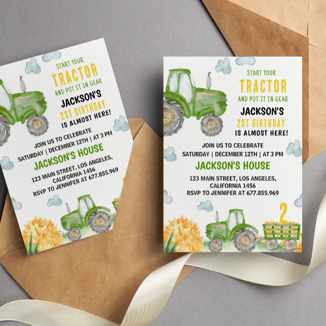 Invitación a la fiesta de cumpleaños de Green Trac (Subido por el creador)