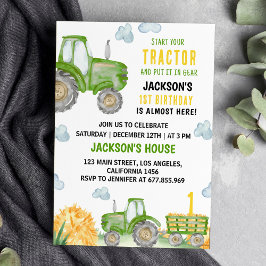 Invitación a la fiesta de cumpleaños de Green Trac