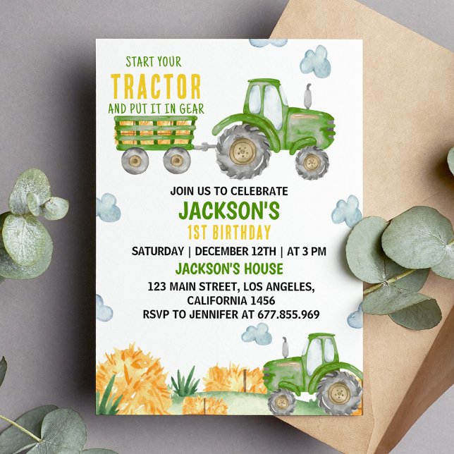 Invitación a la fiesta de cumpleaños de Green Trac (Subido por el creador)