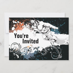 Invitación a la fiesta de cumpleaños de Grunge Sno