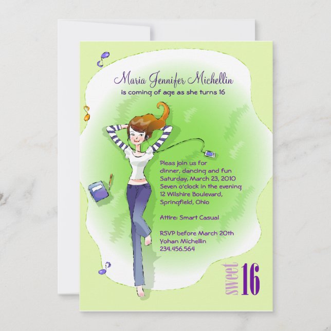 Invitación a la fiesta de cumpleaños de Guay y Chi (Anverso)