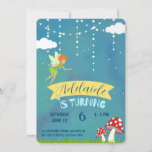 Invitación a la fiesta de cumpleaños de hadas
