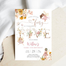 Invitación a la Fiesta de Cumpleaños de Hadas