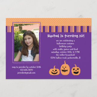 Invitación a la fiesta de cumpleaños de Halloween