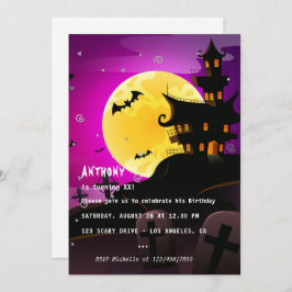 Invitación a la fiesta de cumpleaños de Halloween